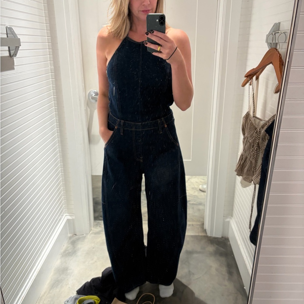Dark Blue Halter Jumpsuit
